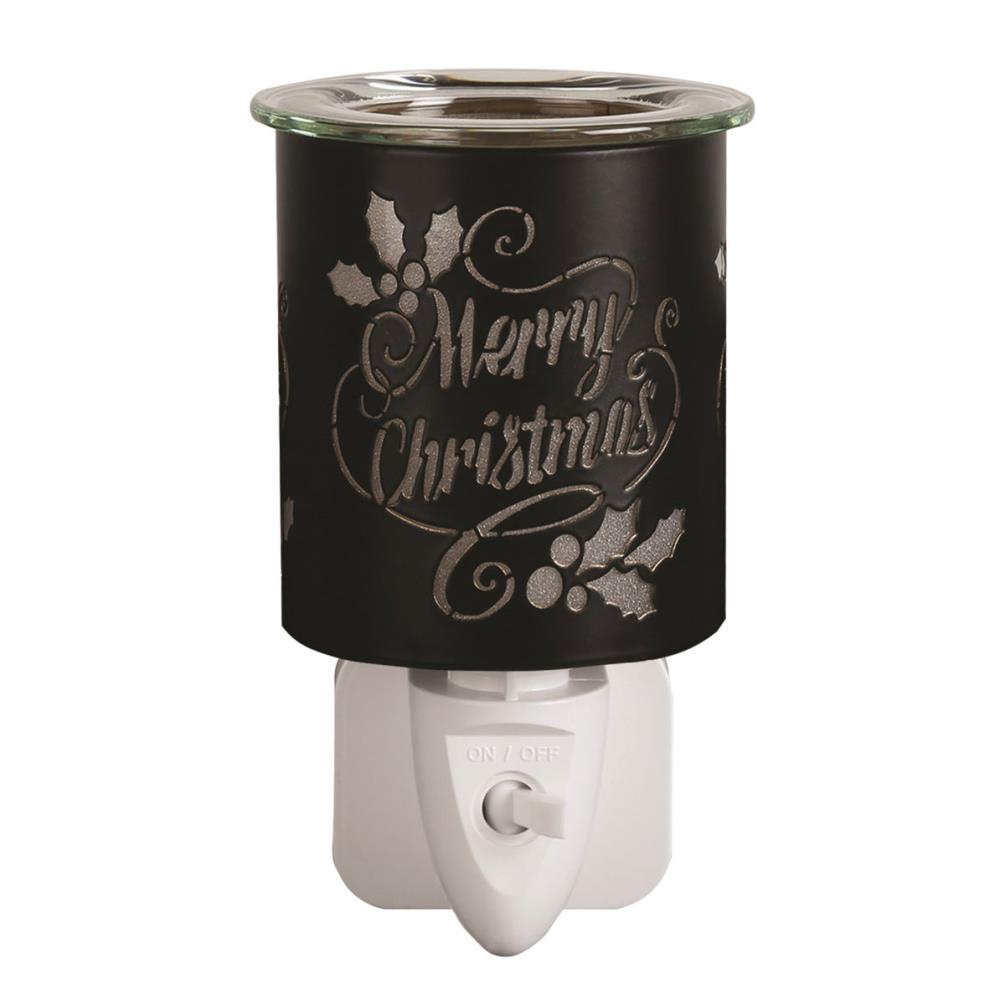 Aroma Black & Gold Merry Christmas Plug In Wax Melt Warmer Extra Image 1